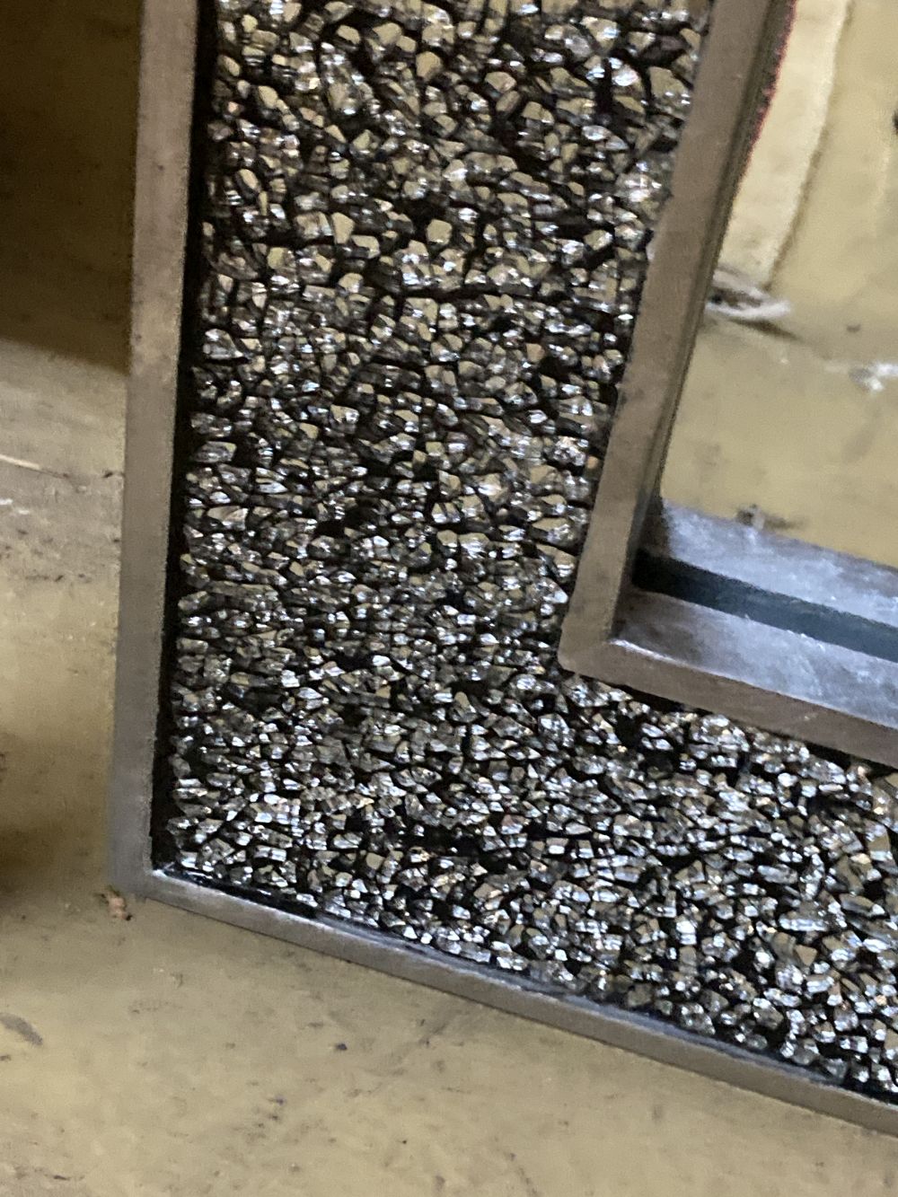 A modern silvered framed wall mirror, width 83cm height 170cm